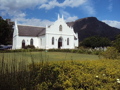 De kerk in Franschhoek