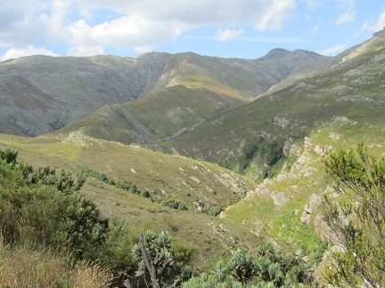 Een heel ander landschap aan de andere kant van de pas