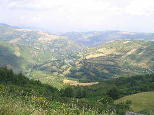 Het uitzicht vanaf de Cebreiro